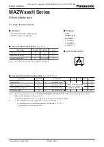 Panasonic MAZWxxxH Series Specification Sheet preview