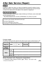 Preview for 9 page of Panasonic MBEG1E1BCP Technical Instructions