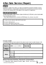 Preview for 9 page of Panasonic MBEK011BCV Technical Instructions