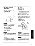 Предварительный просмотр 13 страницы Panasonic MC-3910 Operating Instructions Manual