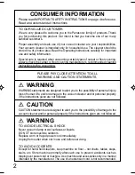 Предварительный просмотр 2 страницы Panasonic MC-4620 Operating Instructions Manual