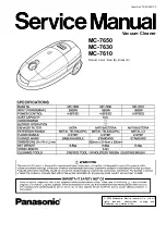 Предварительный просмотр 1 страницы Panasonic MC-7650 Service Manual