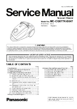 Предварительный просмотр 1 страницы Panasonic MC-CG677K-S647 Service Manual