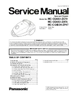 Предварительный просмотр 1 страницы Panasonic MC-CG683-ZC79 Service Manual