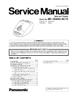 Предварительный просмотр 1 страницы Panasonic MC-CG882-SC79 Service Manual