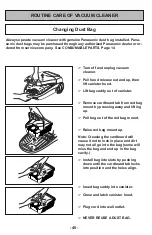 Предварительный просмотр 40 страницы Panasonic MC-CG957 Operating Instructions Manual