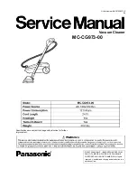 Предварительный просмотр 1 страницы Panasonic MC-CG973-00 Service Manual