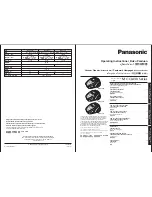 Предварительный просмотр 1 страницы Panasonic MC-CL430 Series Operating Instructions Manual