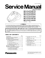 Предварительный просмотр 1 страницы Panasonic MC-CL671-RA76 Service Manual