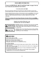 Предварительный просмотр 3 страницы Panasonic MC-CL933 Operating Instructions Manual