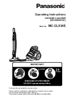 Panasonic MC-CL934E Operating Instructions Manual предпросмотр