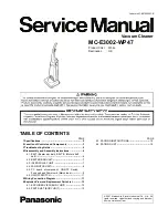 Preview for 1 page of Panasonic MC-E3002-WP47 Service Manual