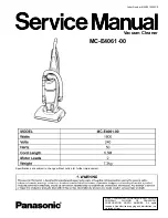 Предварительный просмотр 1 страницы Panasonic MC-E4061-00 Service Manual