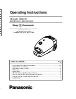 Предварительный просмотр 1 страницы Panasonic MC-E7001 Operating Instructions Manual