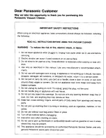 Preview for 2 page of Panasonic MC-E851 Operating Instructions Manual