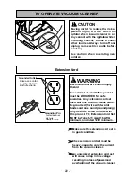 Предварительный просмотр 22 страницы Panasonic MC-GG523 Operating Instructions Manual