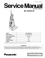 Предварительный просмотр 1 страницы Panasonic MC-GG529-00 Service Manual