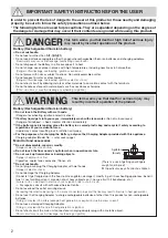 Preview for 2 page of Panasonic MC-SBM20 Operating Instructions Manual