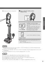 Предварительный просмотр 9 страницы Panasonic MC-SBV01 Operating Instructions Manual