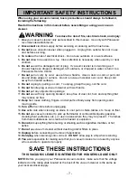 Preview for 7 page of Panasonic MC-UG327 Operating Instructions Manual