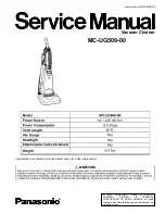 Panasonic MC-UG509-00 Service Manual предпросмотр