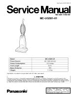 Panasonic MC-UG581-01 Service Manual предпросмотр