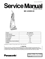 Panasonic MC-UG589-00 Service Manual предпросмотр