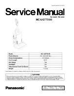 Panasonic MC-UG775-00 Service Manual предпросмотр