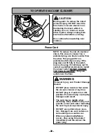 Предварительный просмотр 20 страницы Panasonic MC-UL425 Operating Instructions Manual