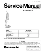 Panasonic MC-V5210-00 Service Manual предпросмотр