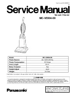 Panasonic MC-V5504-00 Service Manual preview