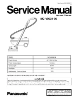 Предварительный просмотр 1 страницы Panasonic MC-V9634-00 Service Manual