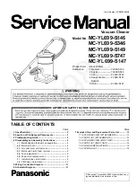 Предварительный просмотр 1 страницы Panasonic MC-YL699-S146 Service Manual