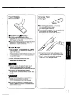 Предварительный просмотр 11 страницы Panasonic MC3900 - CANISTER VACCUM Operating Instructions Manual