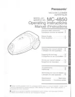 Предварительный просмотр 1 страницы Panasonic MC4850 - CANISTER VACUUM Operating Instructions Manual