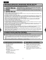 Предварительный просмотр 8 страницы Panasonic MCCG381 - CANISTER VACUUM - MULTI LANGUAGE Operating Instructions Manual