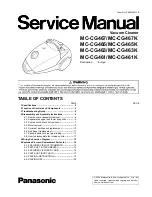 Panasonic MCCG467 - CANISTER VAC - MULTI LANGUAGE Service Manual preview