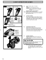 Предварительный просмотр 12 страницы Panasonic MCCG885 - CANISTER VACUUM - MULTI LANGUAGE Operating Instructions Manual