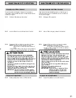 Предварительный просмотр 21 страницы Panasonic MCCG885 - CANISTER VACUUM - MULTI LANGUAGE Operating Instructions Manual