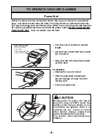 Предварительный просмотр 22 страницы Panasonic MCCG902 - CANISTER VACUUM - MULTI LANGUAGE Operating Instruction