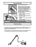 Предварительный просмотр 30 страницы Panasonic MCCG902 - CANISTER VACUUM - MULTI LANGUAGE Operating Instruction