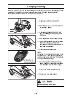 Предварительный просмотр 32 страницы Panasonic MCCG902 - CANISTER VACUUM - MULTI LANGUAGE Operating Instruction