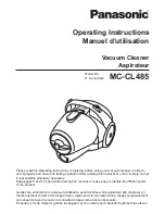 Panasonic MCCL485 - CANISTER VACUUM - MULTI LANGUAGE Operating Instructions Manual предпросмотр