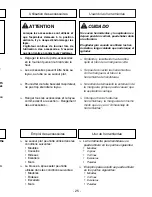 Предварительный просмотр 25 страницы Panasonic MCGG283 - COMMERCIAL VACUUM - MULTI LANGUAGE Operating Instructions Manual