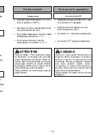 Предварительный просмотр 23 страницы Panasonic MCGG773 - UPRIGHT VACUUM - MULTI LANGUAGE Operating Instructions Manual