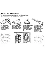Preview for 14 page of Panasonic MCH1000 - BUILT-IN VACUUM SYS Operating Instructions Manual