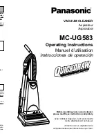 Panasonic MCUG583 - PLATINUM UPRIGHT VACUUM Operating Instructions Manual предпросмотр