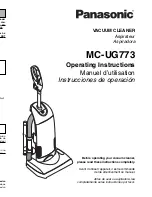 Предварительный просмотр 1 страницы Panasonic MCUG773 - UPRIGHT VACUUM - MULTI LANGUAGE Operating Instructions Manual