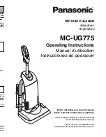 Panasonic MCUG775 - UPRIGHT VACUUM - MULTI LANGUAGE Operating Instructions Manual предпросмотр