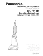 Panasonic MCV110 - COMMERCIAL VACUUM Operating Instructions Manual предпросмотр